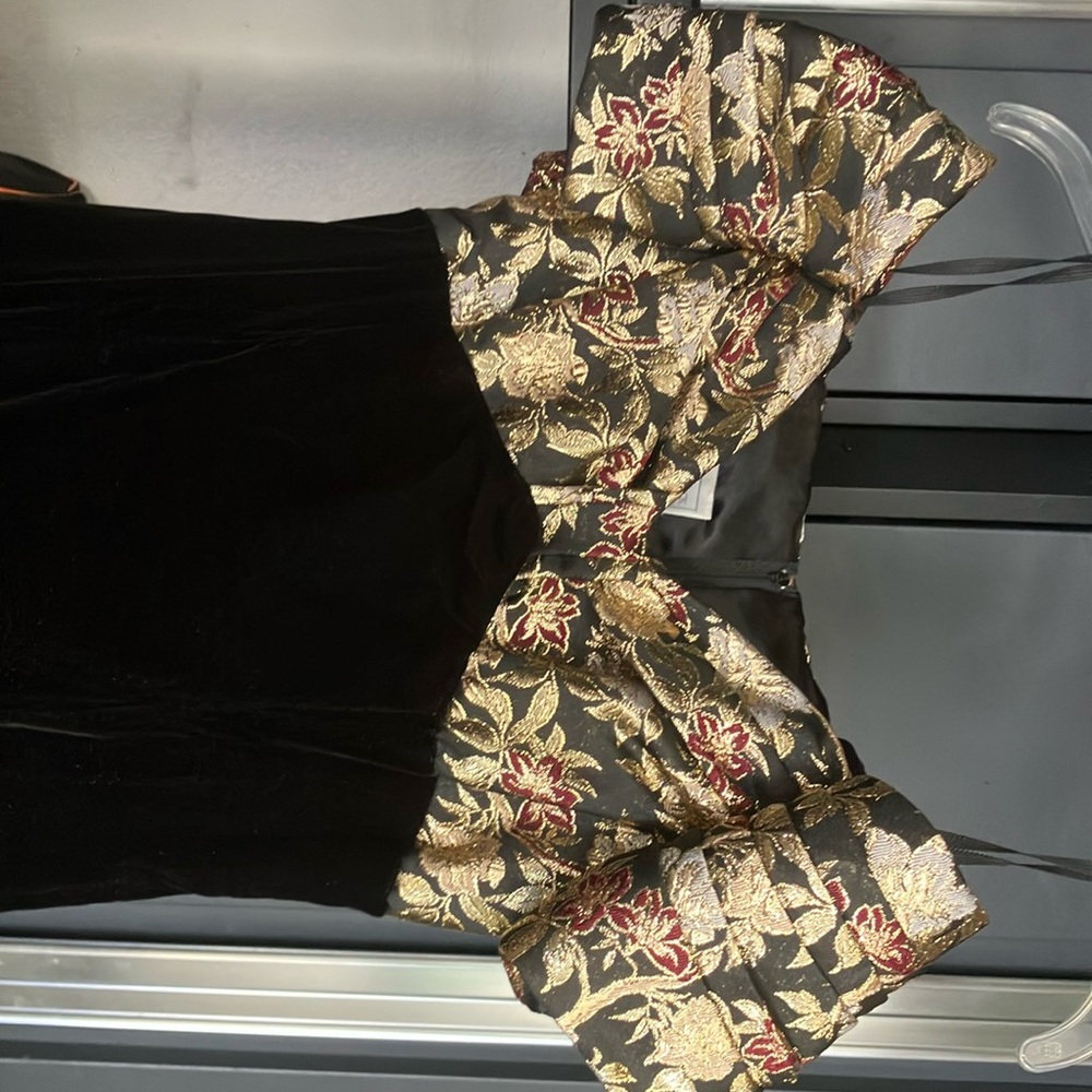 Black velvet dress